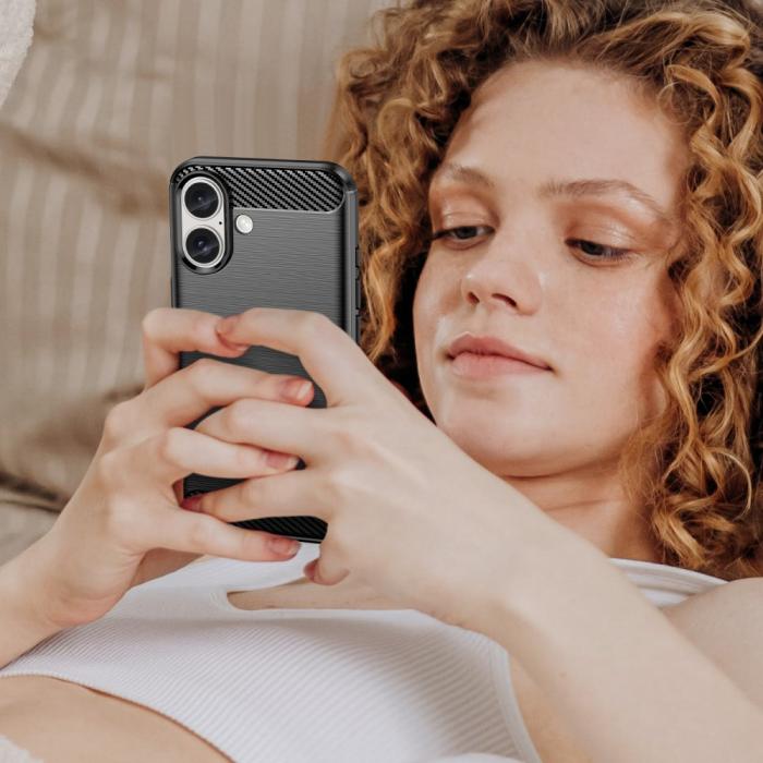 Bild 6,  iPhone 16 Skal Kolfiber Textur Svart - Teknikhallen.se