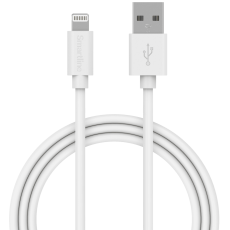 Smartline Smartline 3m Lightning MFi Laddningskabel Vit - Teknikhallen.se
