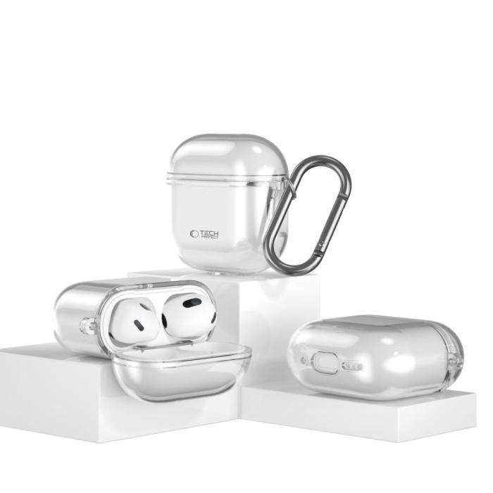 Bild 3, Tech-Protect Tech-Protect AirPods 4 Skal FlexAir Transparent - Teknikhallen.se