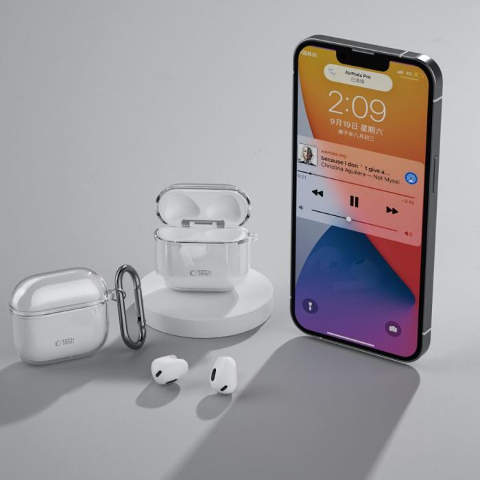 Bild 5, Tech-Protect Tech-Protect AirPods 4 Skal FlexAir Transparent - Teknikhallen.se
