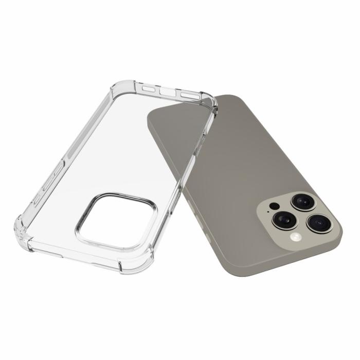 Bild 3,  iPhone 16 Pro Max Skal Shockproof TPU Transparent - Teknikhallen.se