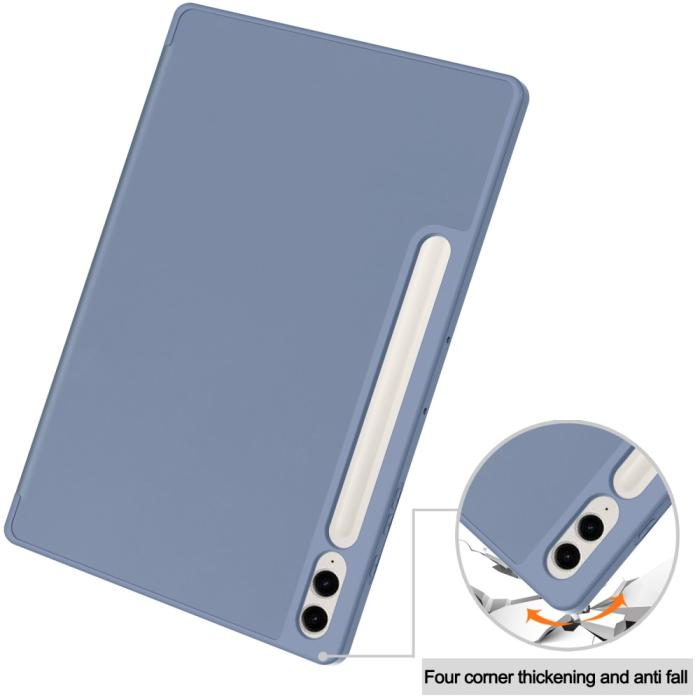 Bild 6,  Galaxy Tab S9 FE Plus Fodral Tri-Fold Pennhållare Lila - Teknikhallen.se