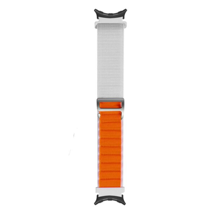 Bild 2,  Google Pixel Watch / Watch 2 Armband Nylon Pro Vit/Orange - Teknikhallen.se