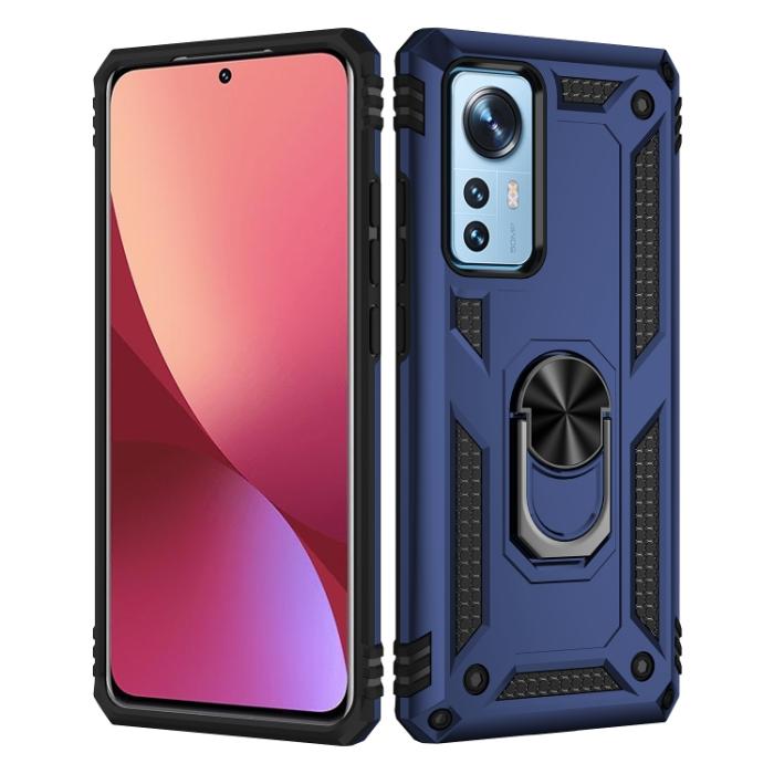 Bild 2,  Xiaomi 12 Skal Shockproof Ring Blå - Teknikhallen.se