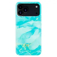  iPhone 17 Pro Skal TPU Marmor Gr&ouml;n - Teknikhallen.se