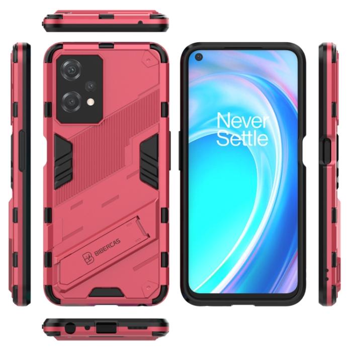 Bild 2,  OnePlus Nord CE 2 Lite 5G Skal Hybrid Armor Kickstand Rosa - Teknikhallen.se
