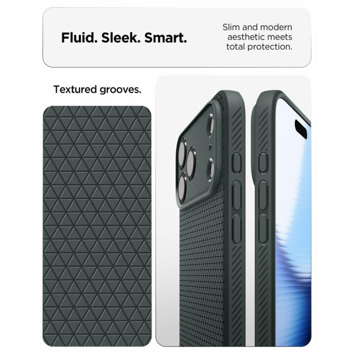 Bild 6, Spigen Spigen iPhone 18 Pro / 17 Pro Skal Liquid Air Grön - Teknikhallen.se