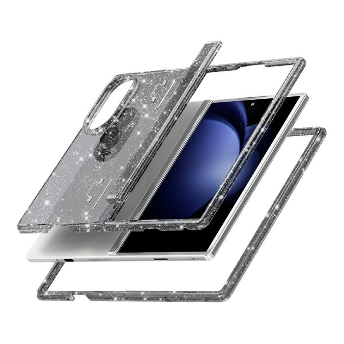 Bild 4,  Samsung Galaxy Z Fold 8 Skal Glitter TPU Svart - Teknikhallen.se