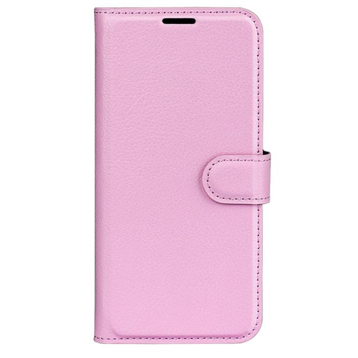 Bild 5,  Samsung Galaxy S24 Ultra Fodral Läder Litchi Ljus Rosa - Teknikhallen.se