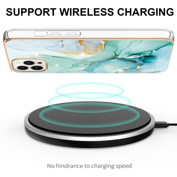 Bild 3,  iPhone 14 Pro Skal Marmor Electroplate TPU - Teknikhallen.se