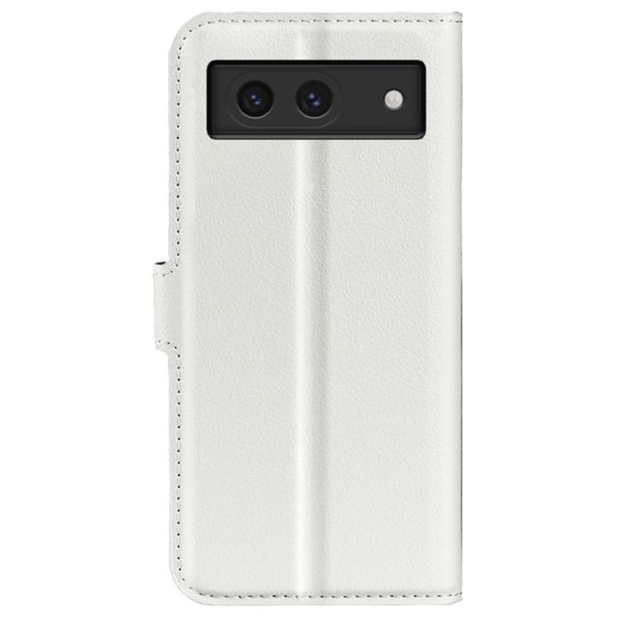 Bild 6,  Google Pixel 8A Litchi Läder Fodral Vit - Teknikhallen.se