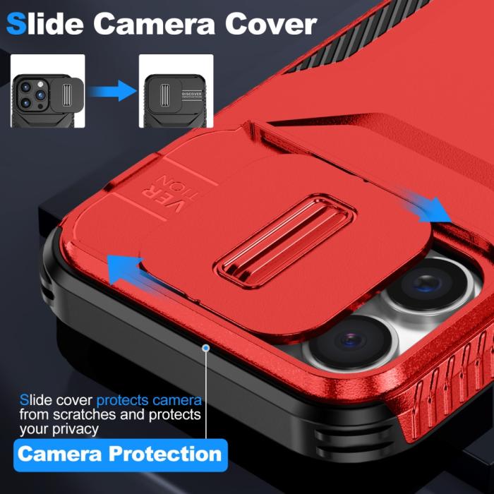 Bild 3,  iPhone 16 Pro Max Skal CamShield Hybrid Röd - Teknikhallen.se