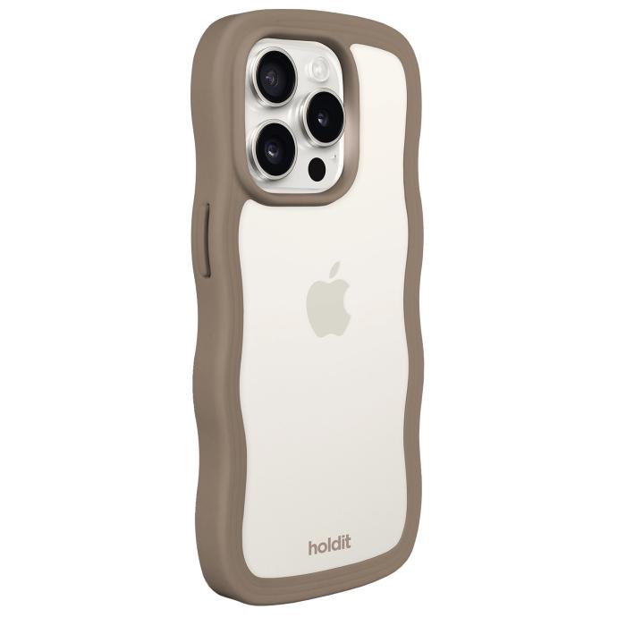 Bild 3, holdit holdit iPhone 14 Pro Max Skal Wavy Mocha Brown Transparent - Teknikhallen.se