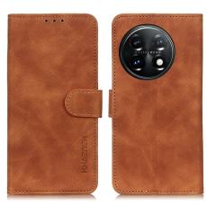 KHAZNEH KHAZNEH OnePlus 11 5G Fodral Retro L&auml;der Brun - Teknikhallen.se