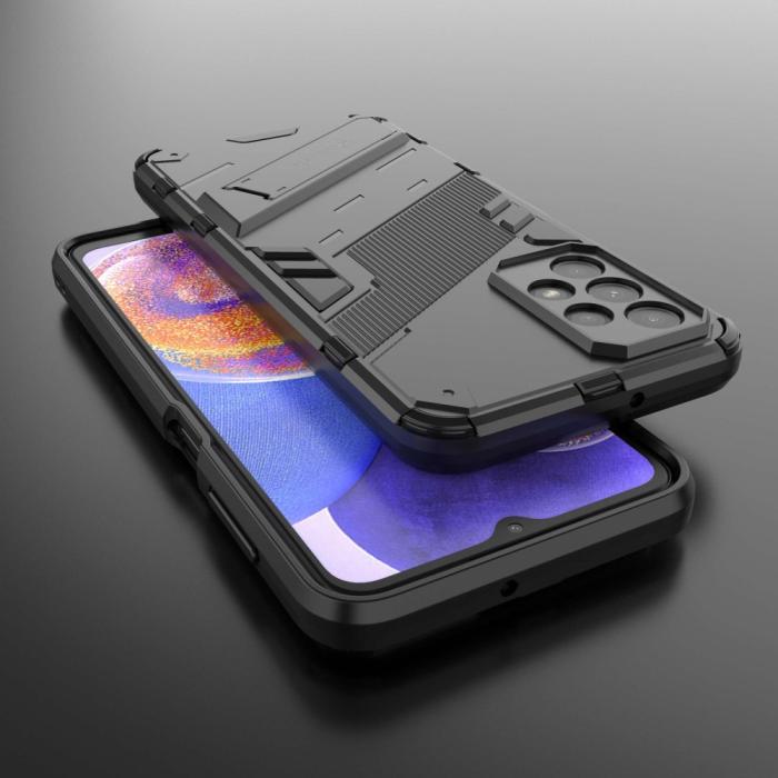 Bild 6,  Samsung Galaxy A23 5G Skal Shockproof Hybrid Kickstand Svart - Teknikhallen.se