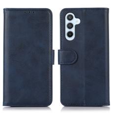 Samsung Galaxy A25 5G Fodral L&auml;der Bl&aring; - Teknikhallen.se