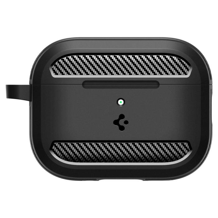 Bild 2, Spigen Spigen AirPods Pro 3 Skal Rugged Armor Matt Svart - Teknikhallen.se