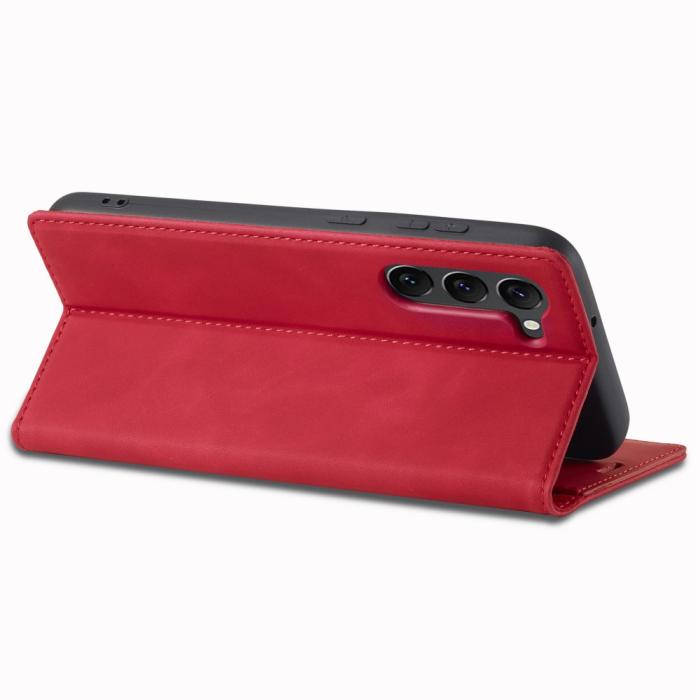 Bild 4, LC.IMEEKE LC.IMEEKE Samsung Galaxy S23 Fodral Flip Läder Röd - Teknikhallen.se