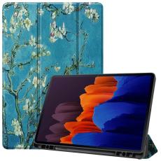  Samsung Galaxy Tab S7 Plus / Tab S8 Plus Fodral Tri-Fold Pennh&aring;llare - Teknikhallen.se