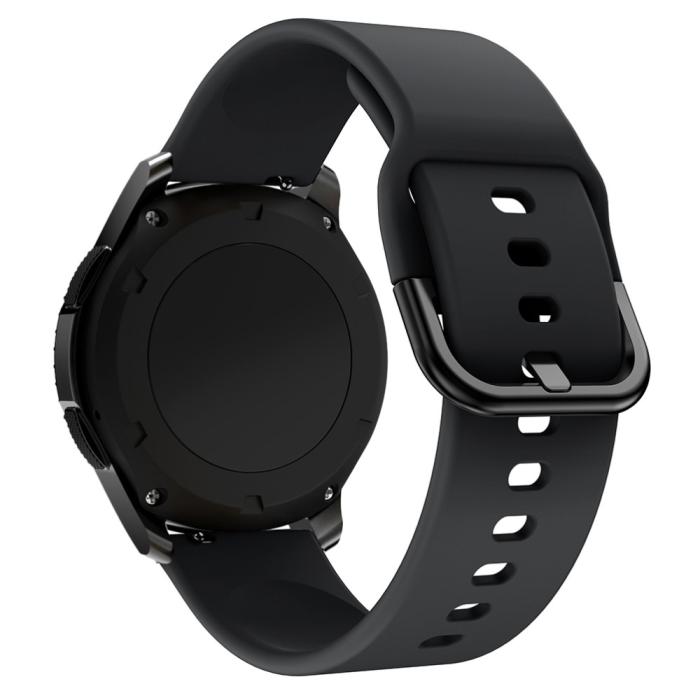 Bild 2,  Silikon Armband Smartwatch - Svart (22 mm) - Teknikhallen.se