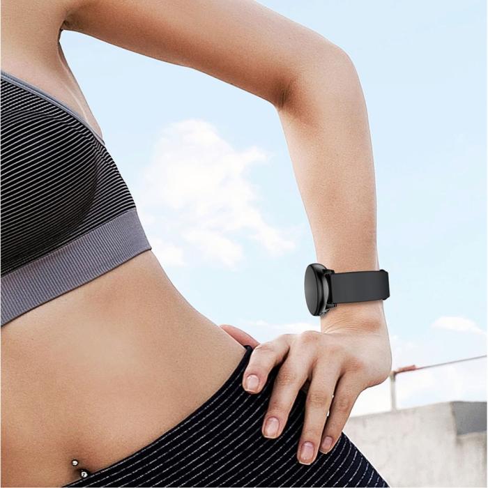 Bild 5,  Silikon Armband Smartwatch - Svart (22 mm) - Teknikhallen.se