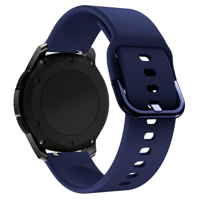 Bild 2,  Silikon Armband Smartwatch - Mörk Blå (22 mm) - Teknikhallen.se