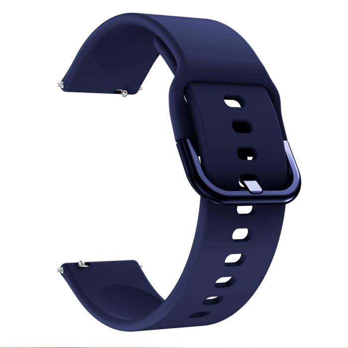 Bild 3,  Silikon Armband Smartwatch - Mörk Blå (22 mm) - Teknikhallen.se