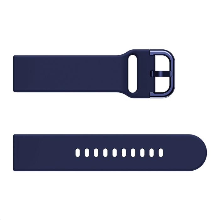 Bild 4,  Silikon Armband Smartwatch - Mörk Blå (22 mm) - Teknikhallen.se