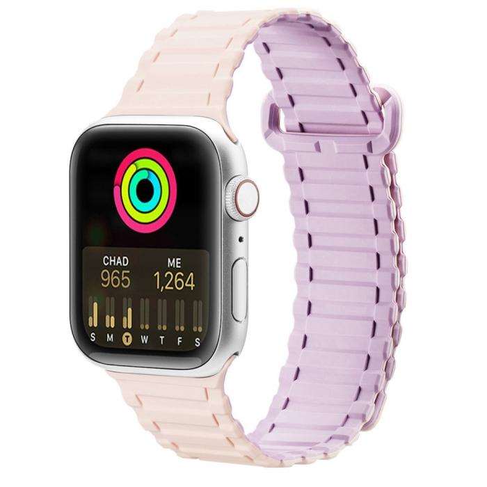 Bild 2, DUX DUCIS DUX DUCIS Apple Watch 38/40/41/42 mm mm Armband Magnetisk Silikon - Teknikhallen.se