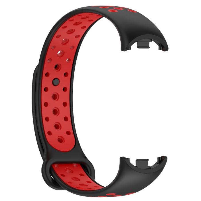 Bild 3,  Xiaomi Smart Band 10/9/8 Träningsarmband Dual-Color Svart/Röd - Teknikhallen.se