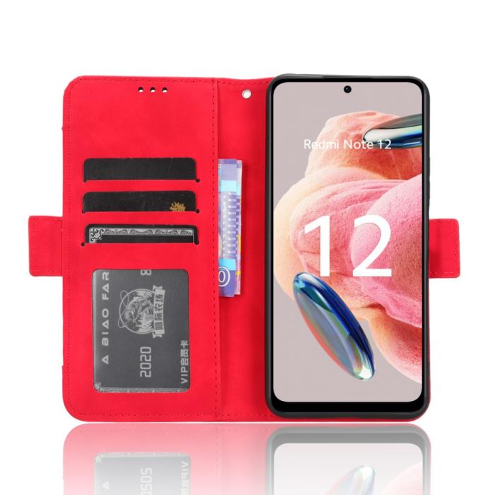 Bild 2,  Xiaomi Redmi Note 12 4G Fodral Med Avtagbart Kortfodral Röd - Teknikhallen.se