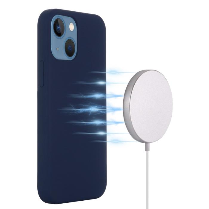 Bild 3,  iPhone 13 Skal MagSafe Liquid Silikon Mörk Blå - Teknikhallen.se