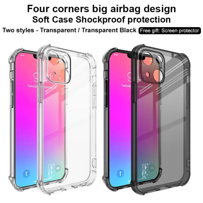 Bild 3, IMAK IMAK iPhone 13 Skal Shockproof TPU + Skärmskydd - Teknikhallen.se