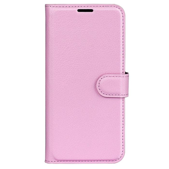 Bild 5,  Google Pixel 8A Litchi Läder Fodral Ljus Rosa - Teknikhallen.se