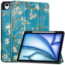  iPad Air 13 2024 Tri-Fold Fodral Pennhållare Peach Blossom - Teknikhallen.se