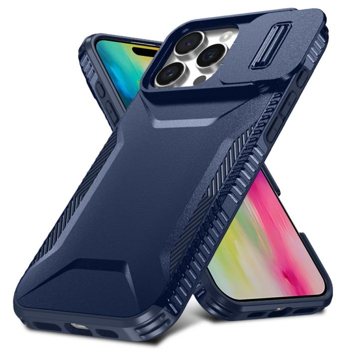 Bild 2,  iPhone 16 Pro Max Skal CamShield Hybrid Blå - Teknikhallen.se