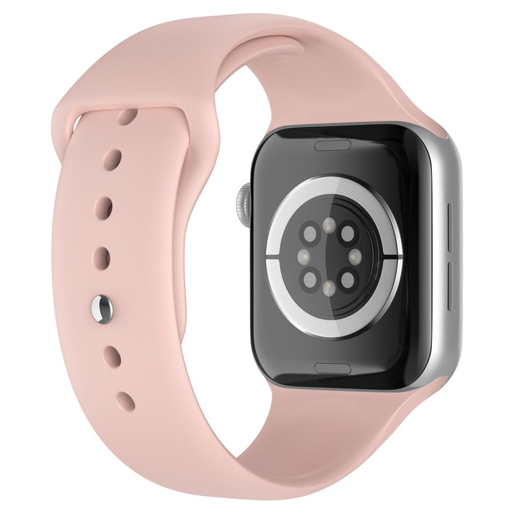 ColorPop Apple Watch 42/44/45/49 mm Silikon Armband (S/M) Sand Pink - Teknikhallen.se