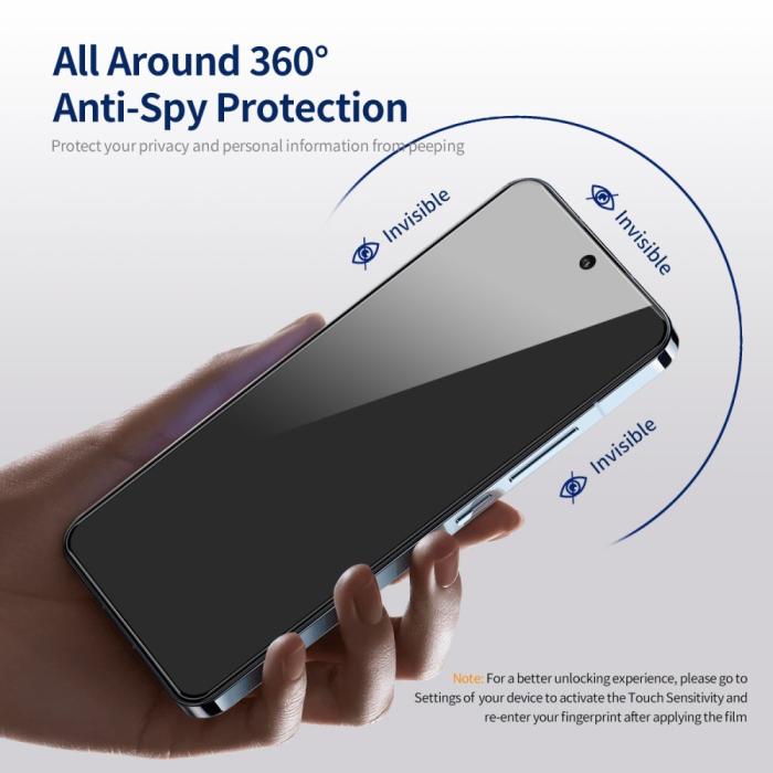 Bild 3, ENKAY ENKAY Galaxy A35 5G/A55 5G Skärmskydd Heltäckande Privacy - Teknikhallen.se