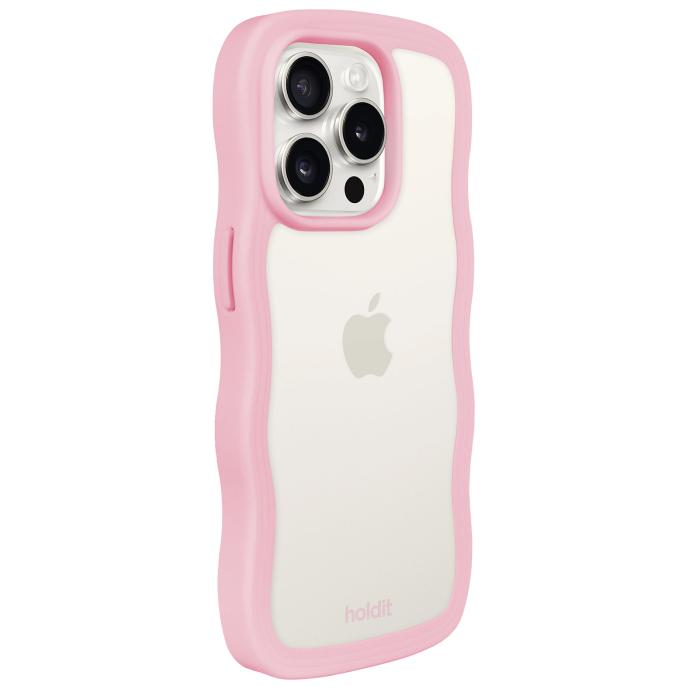 Bild 3, holdit holdit iPhone 14 Pro Max Skal Wavy Pink Transparent - Teknikhallen.se