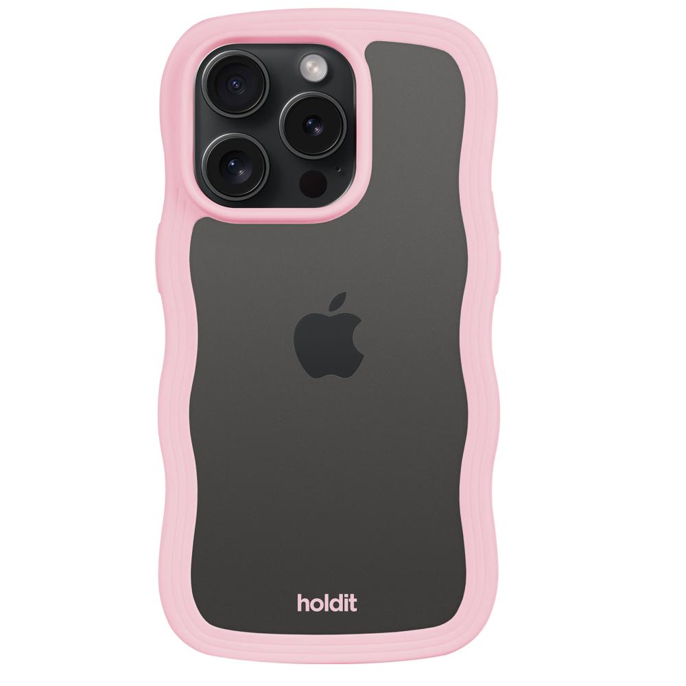 holdit holdit iPhone 14 Pro Max Skal Wavy Pink Transparent - Teknikhallen.se