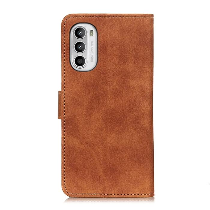 Bild 3, KHAZNEH KHAZNEH Motorola Moto G52/G82 Fodral Retro Läder Brun - Teknikhallen.se