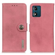 KHAZNEH KHAZNEH Motorola Moto E13 Fodral L&auml;der Rosa - Teknikhallen.se