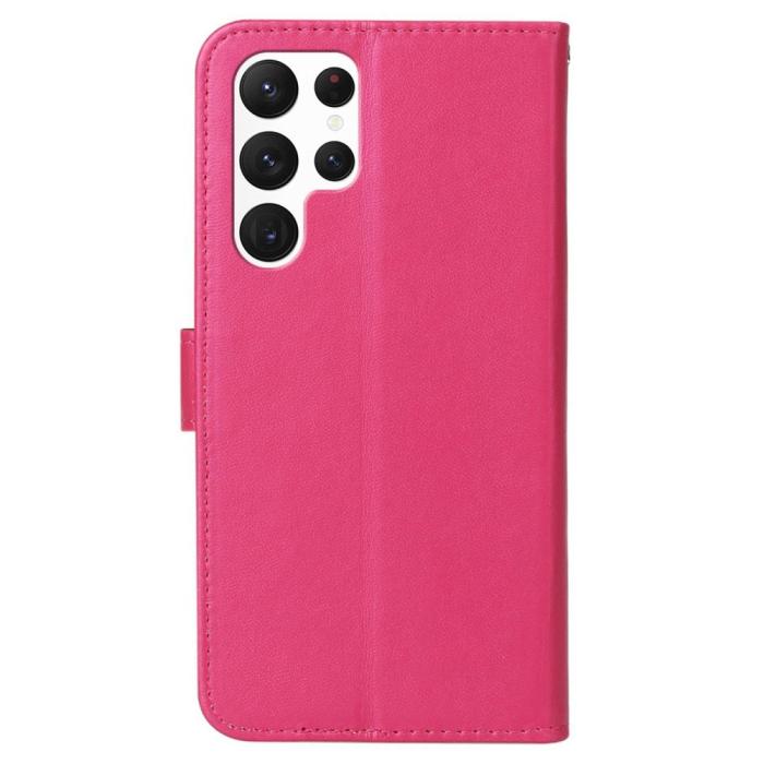 Bild 6,  Samsung Galaxy S23 Ultra Fodral Solid Läder Rosa - Teknikhallen.se