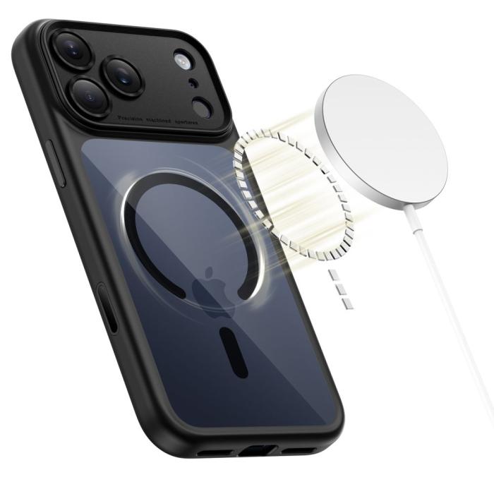 Bild 3, Tech-Protect Tech-Protect iPhone 17 Pro Skal MagSafe MagPeak Svart/Transparent - Teknikhallen.se