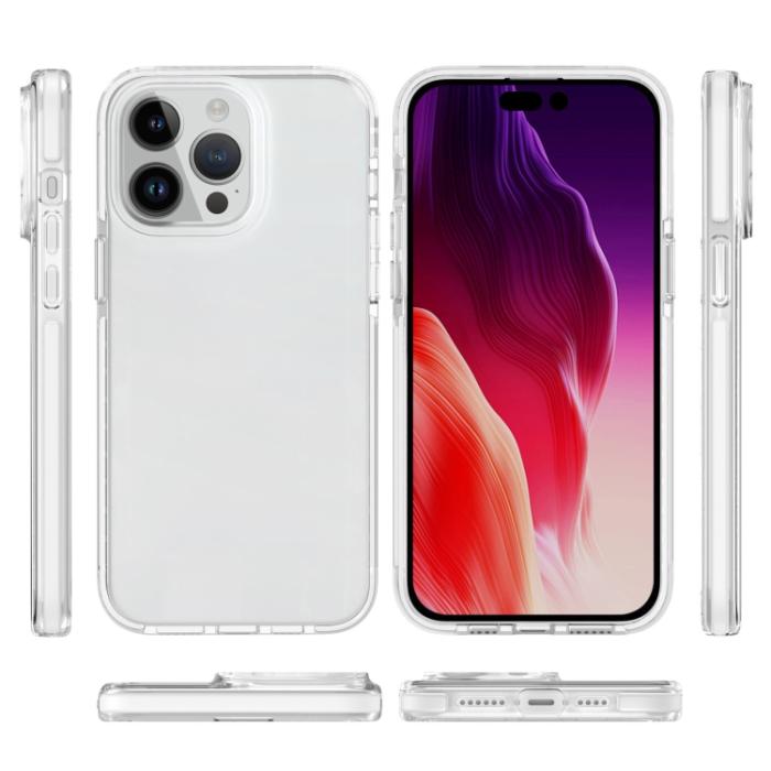 Bild 2,  iPhone 15 Pro Skal Hybrid Dual-Color Vit - Teknikhallen.se