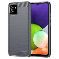  Samsung Galaxy A03 Skal Borstad St&aring;l Textur Gr&aring; - Teknikhallen.se