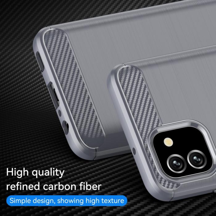 Bild 2,  Samsung Galaxy A03 Skal Borstad Stål Textur Grå - Teknikhallen.se