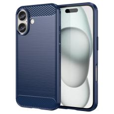  iPhone 16 Skal Kolfiber Textur Bl&aring; - Teknikhallen.se