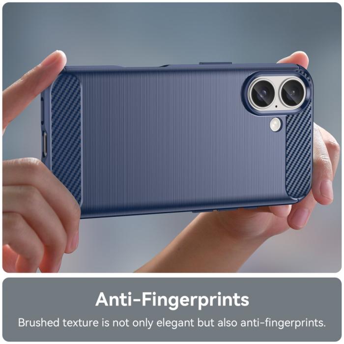 Bild 4,  iPhone 16 Skal Kolfiber Textur Blå - Teknikhallen.se