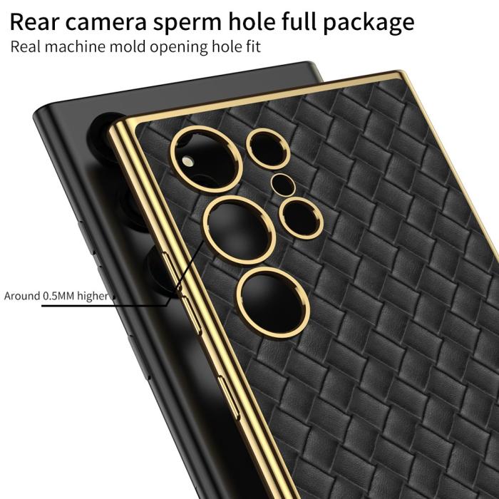 Bild 4, GKK GKK Galaxy S24 Ultra Skal Vävd Hybrid Läder Svart - Teknikhallen.se